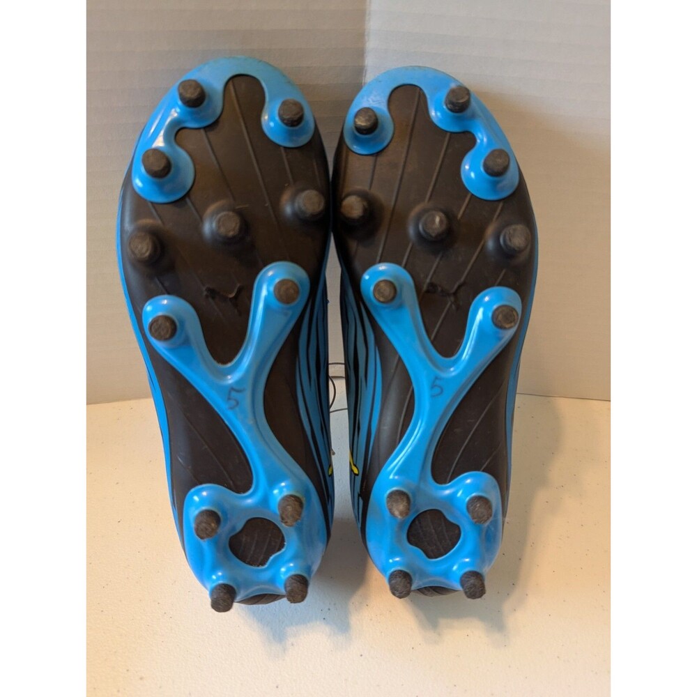 Puma Rapido III FG/AG Junior Soccer Cleats Kids Size 1C Ocean Dive/Yellow Alert - Picture 11 of 16